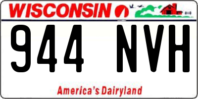 WI license plate 944NVH