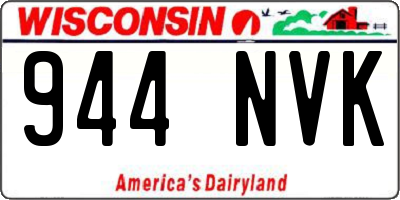 WI license plate 944NVK