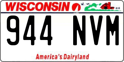 WI license plate 944NVM
