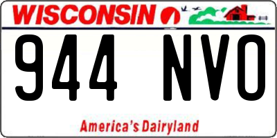 WI license plate 944NVO