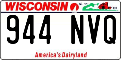 WI license plate 944NVQ