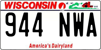 WI license plate 944NWA