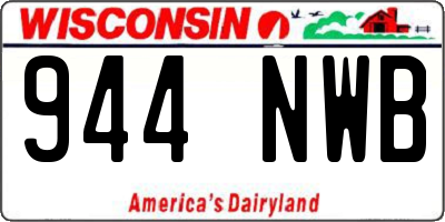WI license plate 944NWB