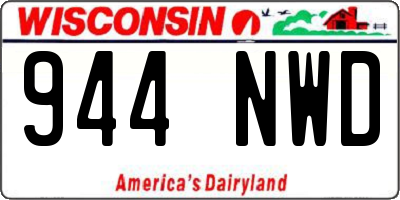 WI license plate 944NWD