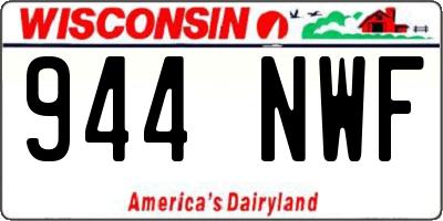 WI license plate 944NWF