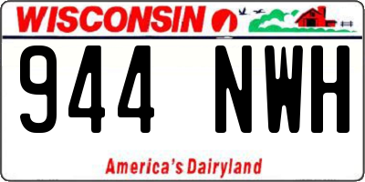 WI license plate 944NWH