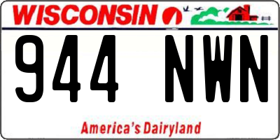 WI license plate 944NWN