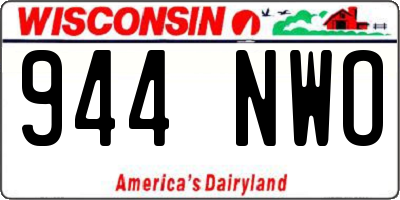 WI license plate 944NWO