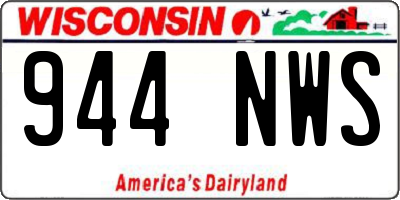 WI license plate 944NWS