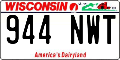 WI license plate 944NWT