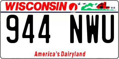 WI license plate 944NWU