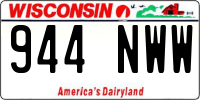 WI license plate 944NWW
