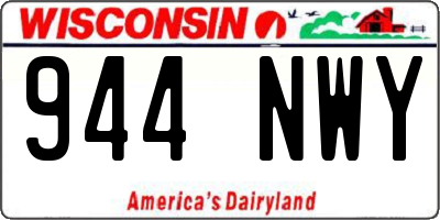 WI license plate 944NWY
