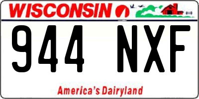 WI license plate 944NXF