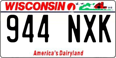 WI license plate 944NXK
