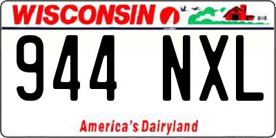 WI license plate 944NXL