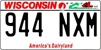 WI license plate 944NXM