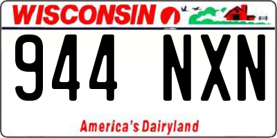 WI license plate 944NXN