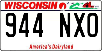 WI license plate 944NXO