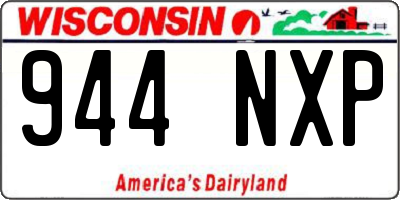 WI license plate 944NXP
