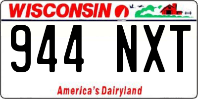 WI license plate 944NXT