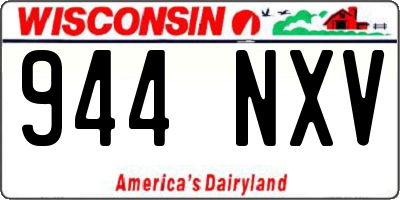 WI license plate 944NXV