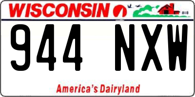 WI license plate 944NXW