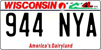 WI license plate 944NYA