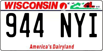 WI license plate 944NYI