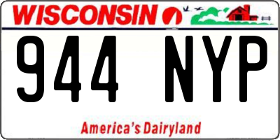 WI license plate 944NYP