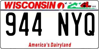 WI license plate 944NYQ