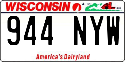 WI license plate 944NYW