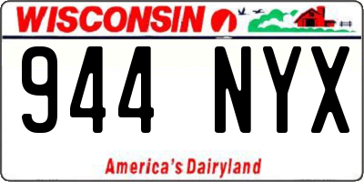 WI license plate 944NYX