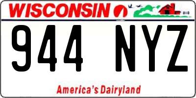 WI license plate 944NYZ
