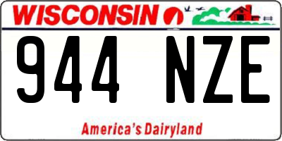 WI license plate 944NZE