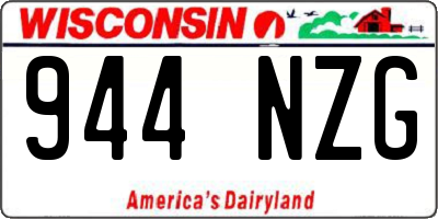 WI license plate 944NZG