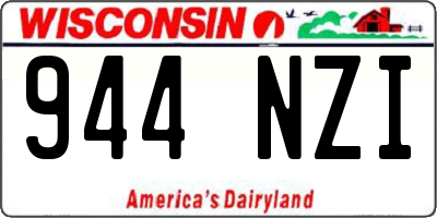 WI license plate 944NZI