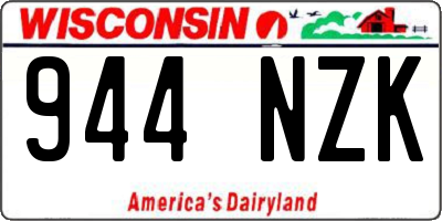WI license plate 944NZK