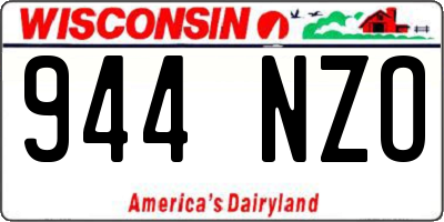 WI license plate 944NZO