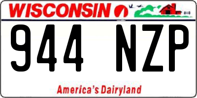 WI license plate 944NZP
