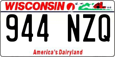 WI license plate 944NZQ