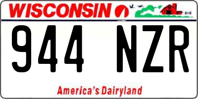 WI license plate 944NZR