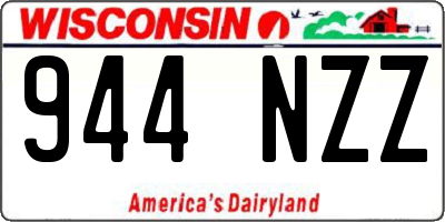 WI license plate 944NZZ