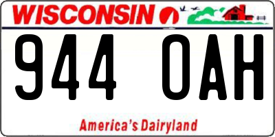 WI license plate 944OAH