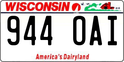 WI license plate 944OAI