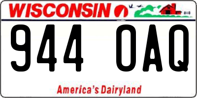 WI license plate 944OAQ