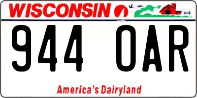 WI license plate 944OAR