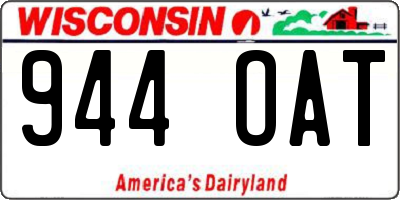 WI license plate 944OAT