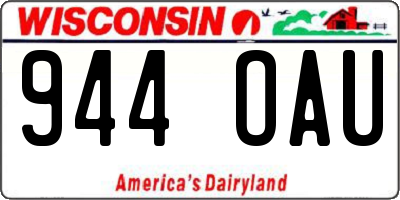 WI license plate 944OAU