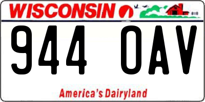 WI license plate 944OAV